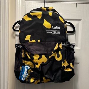 Cookies Smell Proof Black and Yellow Camouflage Backpack